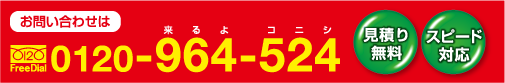 お問い合わせは 0120-964-524